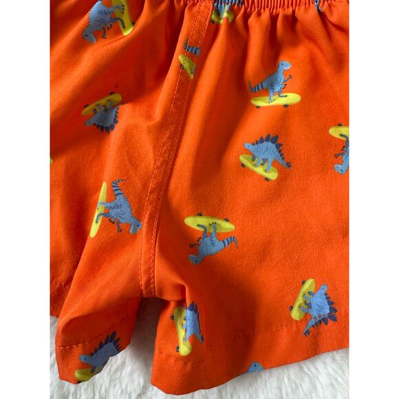 Milankerr Toddler Boys Swim Shorts 2T Orange Dinosaur Print - Picture 3 of 6